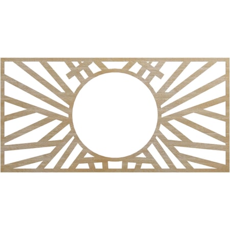 Ekena Millwork Hoover Wood Fretwork Pierced Ceiling Medallion, Birch, 38"W x 19"H x 14 1/4"ID x 1/4"T CMWP38X19X0250HOBI